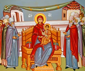 Ancianos celebran a la Virgen María, Chipre